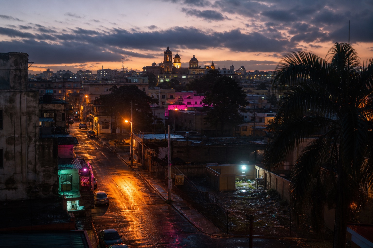 Santo Domingo de noche